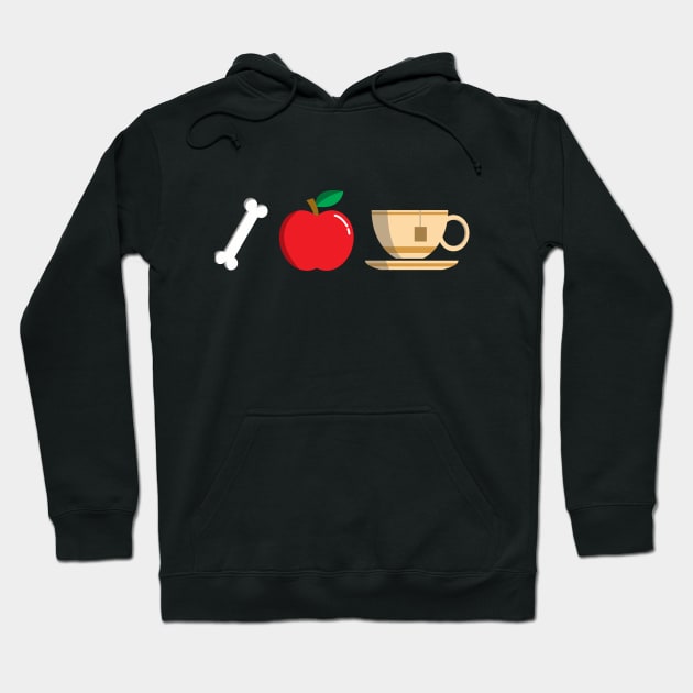 Bone Apple Tea Hoodie by dumbshirts